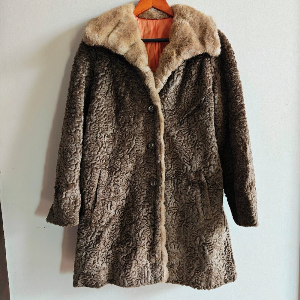 Vintage Faux Persian Lamb Coat - Picture 8 of 9